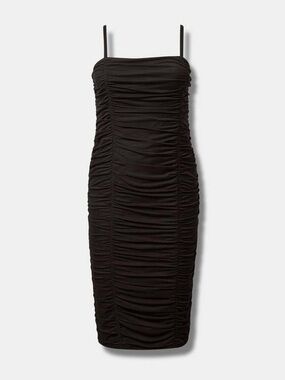 Torrid Midi Mesh Shirred Bodycon Dress | 0X